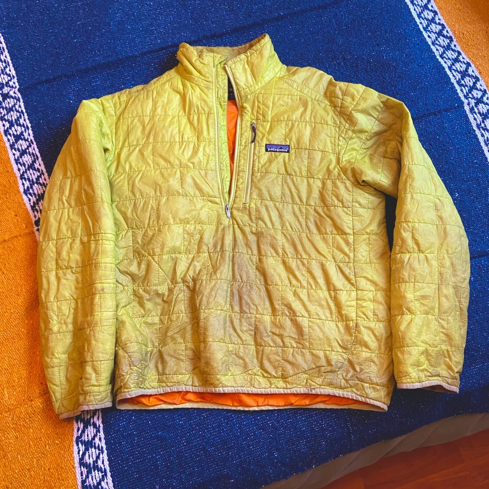 Patagonia nano puff distressed yellow medium